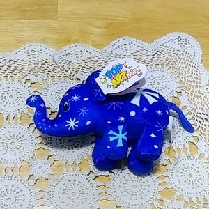 Pop Art Soft Snowy Blue Plush Elephant Toy